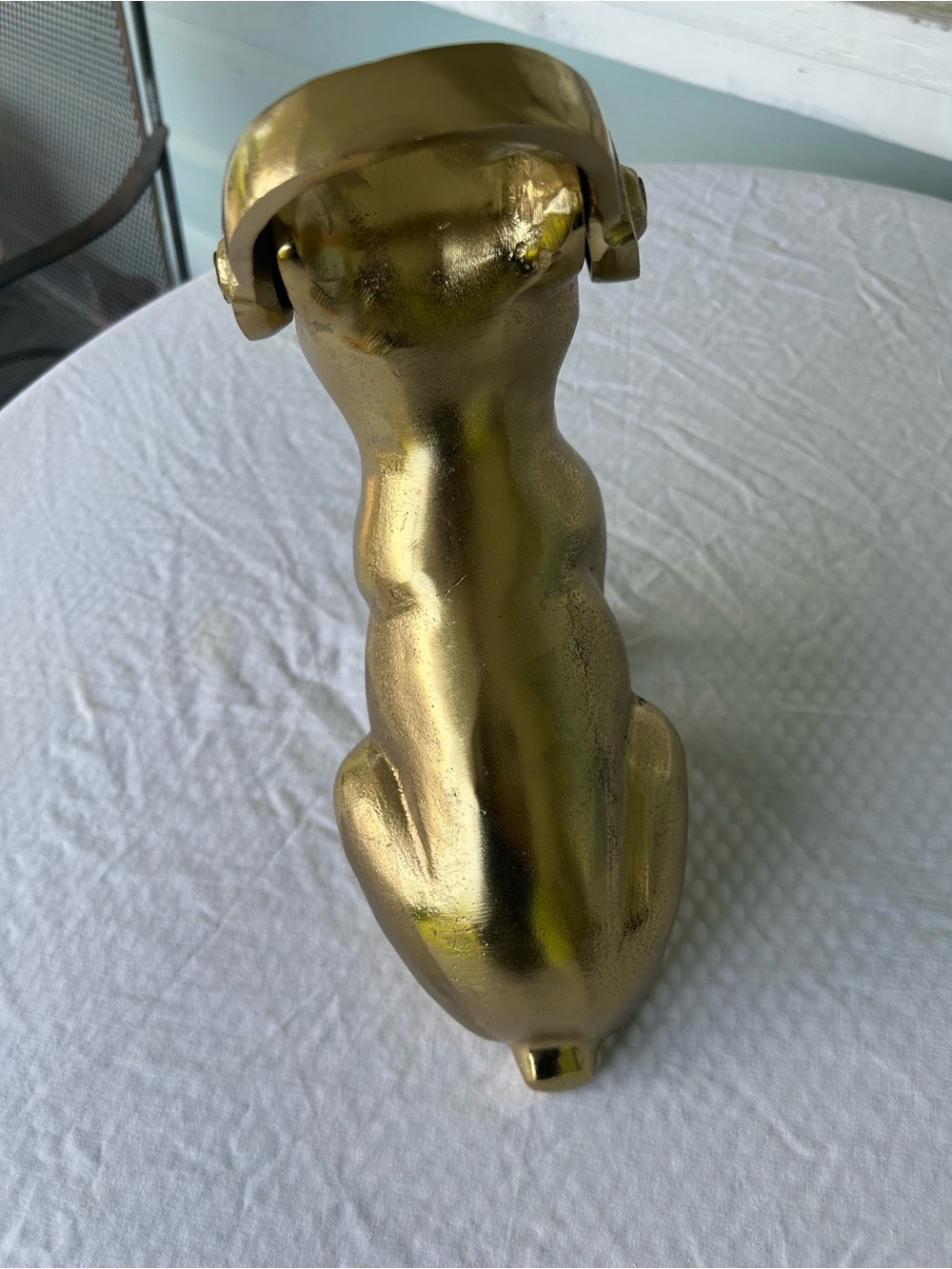 NEW Z Gallery Rare Bulldog Gold Color With Headphones No Longer In Production. - Picture 5 of 8